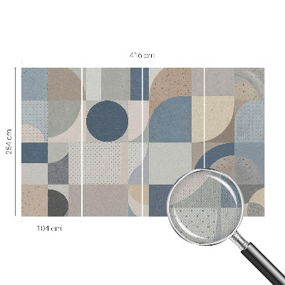 Removable wall mural wallpaper Geometric mosaic