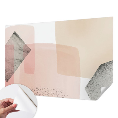 Peel and stick wall mural for kids' room with delicate figure illustrations