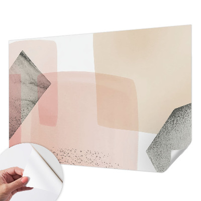 Peel and stick wall mural for kids' room with delicate figure illustrations
