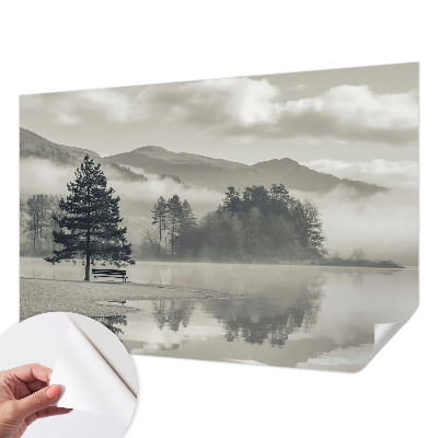 Peel and stick wall mural for bedroom with a romantic landscape design