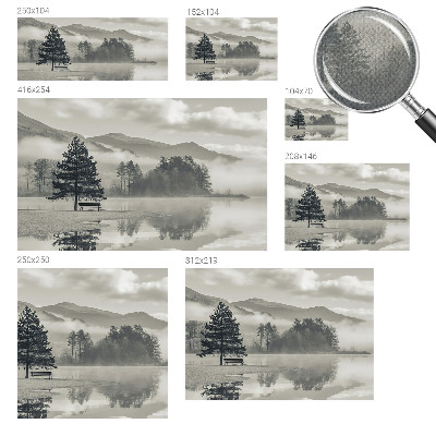 Peel and stick wall mural for bedroom Romantic landscape