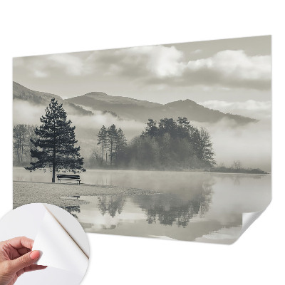 Peel and stick wall mural for bedroom with a romantic landscape design