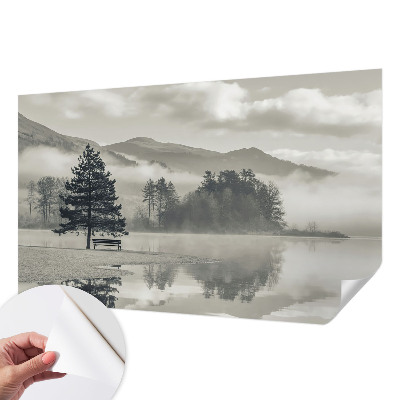 Peel and stick wall mural for bedroom with a romantic landscape design