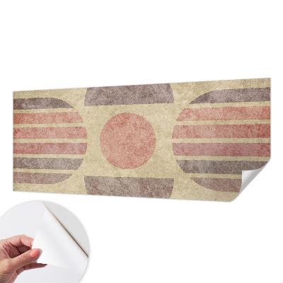 Nursery wall mural with geometric forms