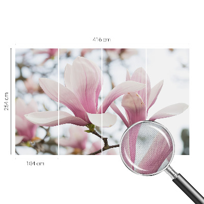 3D photo wallpaper mural Magnolia flowers
