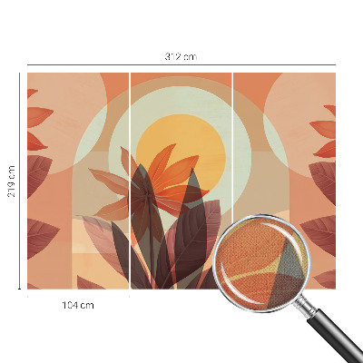 Peel and stick wall mural for kids' room with a floral abstraction design