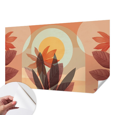 Peel and stick wall mural for kids' room Floral abstraction