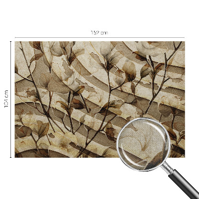 Nursery wall mural with a classic floral motif