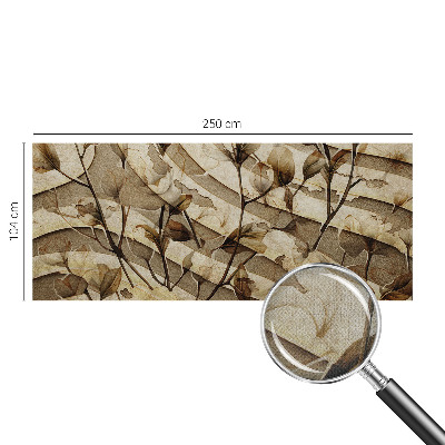 Nursery wall mural with a classic floral motif