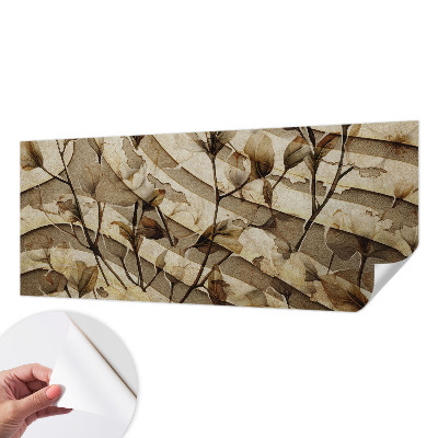 Nursery wall mural with a classic floral motif