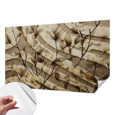 Nursery wall mural with a classic floral motif