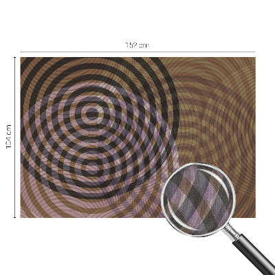 3D photo wallpaper mural with a hypnotizing circles design