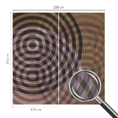 3D photo wallpaper mural with a hypnotizing circles design
