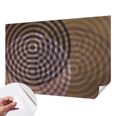 3D photo wallpaper mural with a hypnotizing circles design