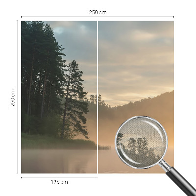 3D wall mural with a foggy morning design