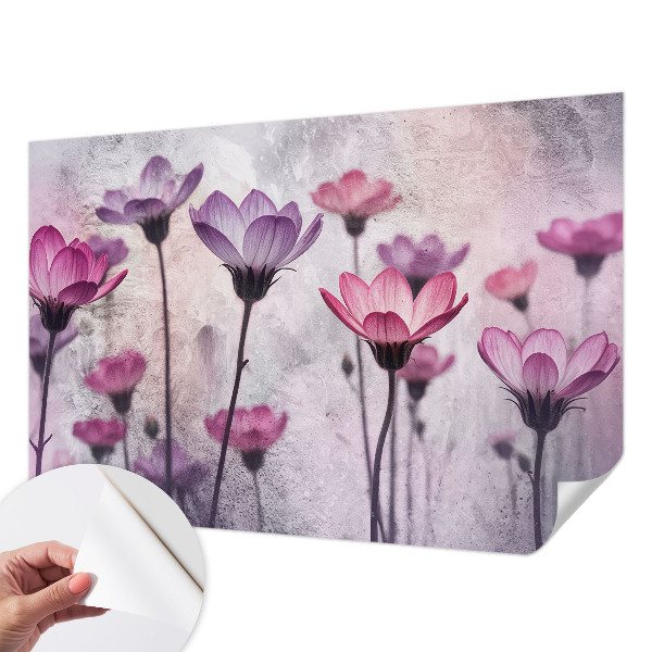 Children's wall mural Pastel flowers