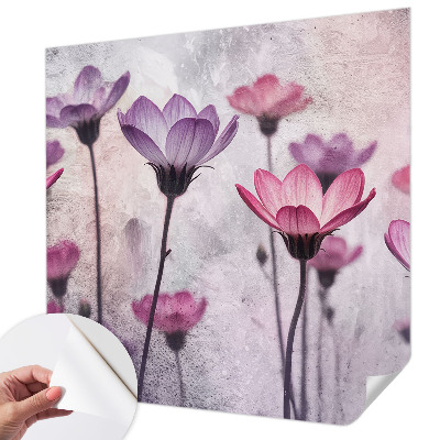 Children's wall mural Pastel flowers