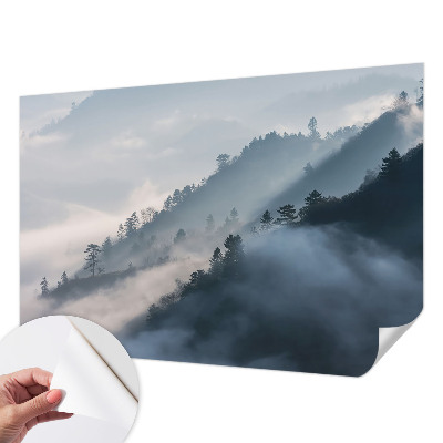 Baby room wall mural Foggy landscape