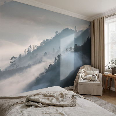Baby room wall mural Foggy landscape