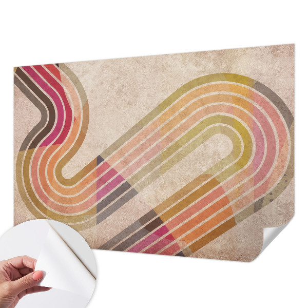 Peel and stick wall mural Geometric lines