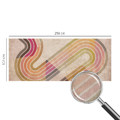 Peel and stick wall mural with a geometric line pattern
