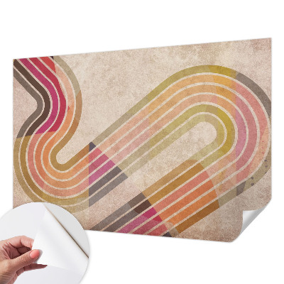 Peel and stick wall mural Geometric lines