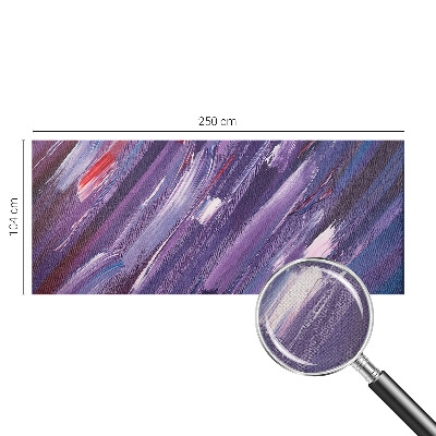 Self-adhesive wall mural with colorful strokes design