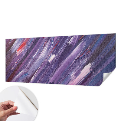 Self-adhesive wall mural with colorful strokes design