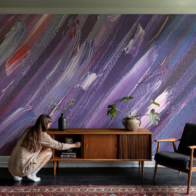 Self-adhesive wall mural Colorful strokes