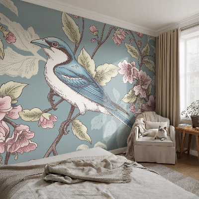 Stick-on wall mural with a Spring harmony design