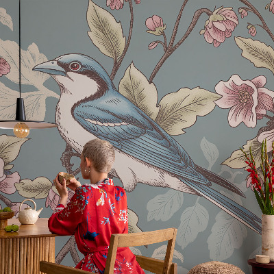 Stick-on wall mural with a Spring harmony design