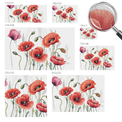Self-adhesive photo wallpaper with a red poppy design