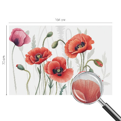 Self-adhesive photo wallpaper Red poppies