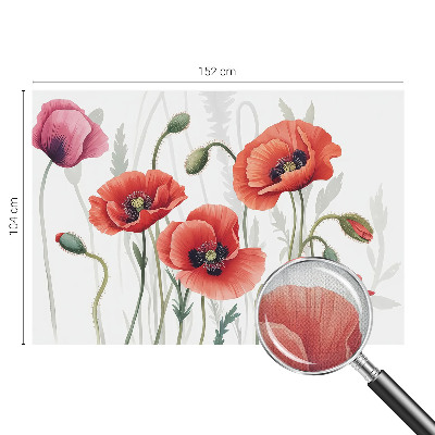 Self-adhesive photo wallpaper Red poppies