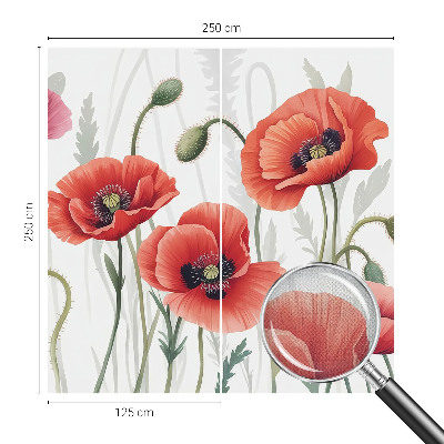 Self-adhesive photo wallpaper Red poppies