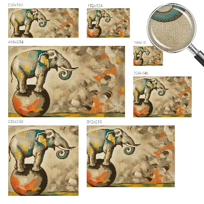 Removable wall mural wallpaper Abstract elephant