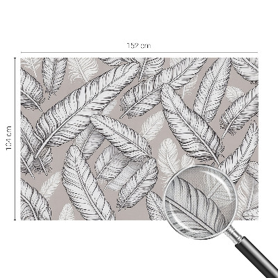 Peel and stick wall mural for living room Subtle feathers