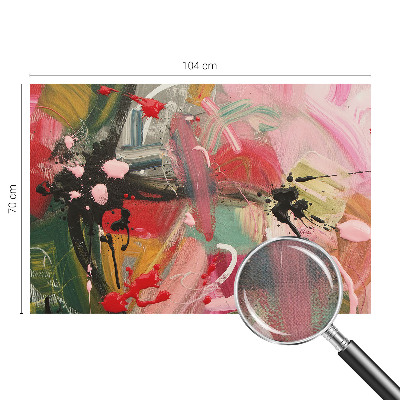 Peel and stick wall mural for bedroom with a colorful chaotic pattern