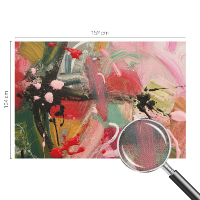 Peel and stick wall mural for bedroom with a colorful chaotic pattern