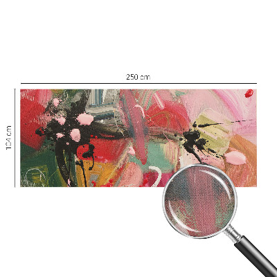 Peel and stick wall mural for bedroom with a colorful chaotic pattern