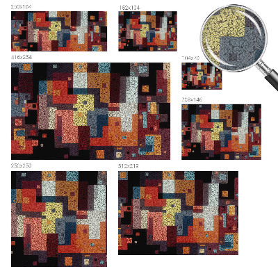 3D wall mural Colorful shapes