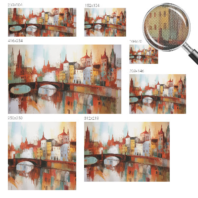 3D photo wallpaper mural with a city landscape design