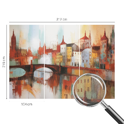 3D photo wallpaper mural City landscape