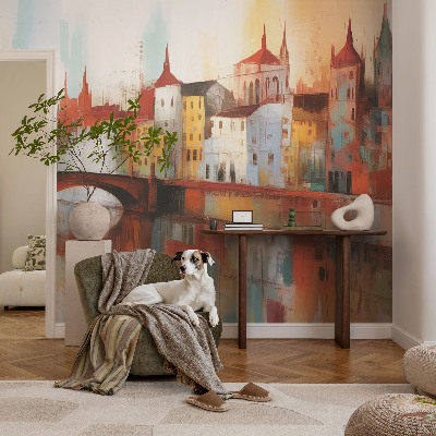 3D photo wallpaper mural City landscape