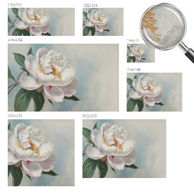 Peel and stick wall mural with a beautiful peony design