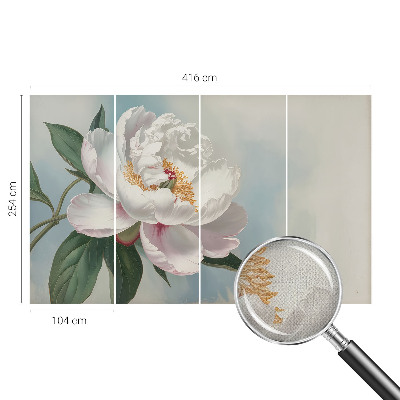 Peel and stick wall mural Beautiful peony