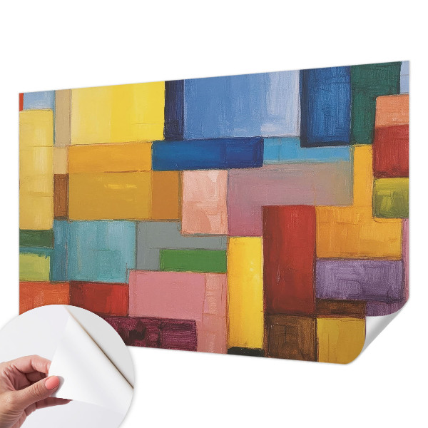 Self-adhesive wall mural Colored rectangles