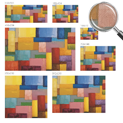 Self-adhesive wall mural Colored rectangles