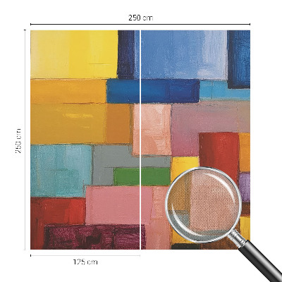 Self-adhesive wall mural Colored rectangles