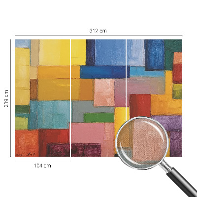 Self-adhesive wall mural Colored rectangles